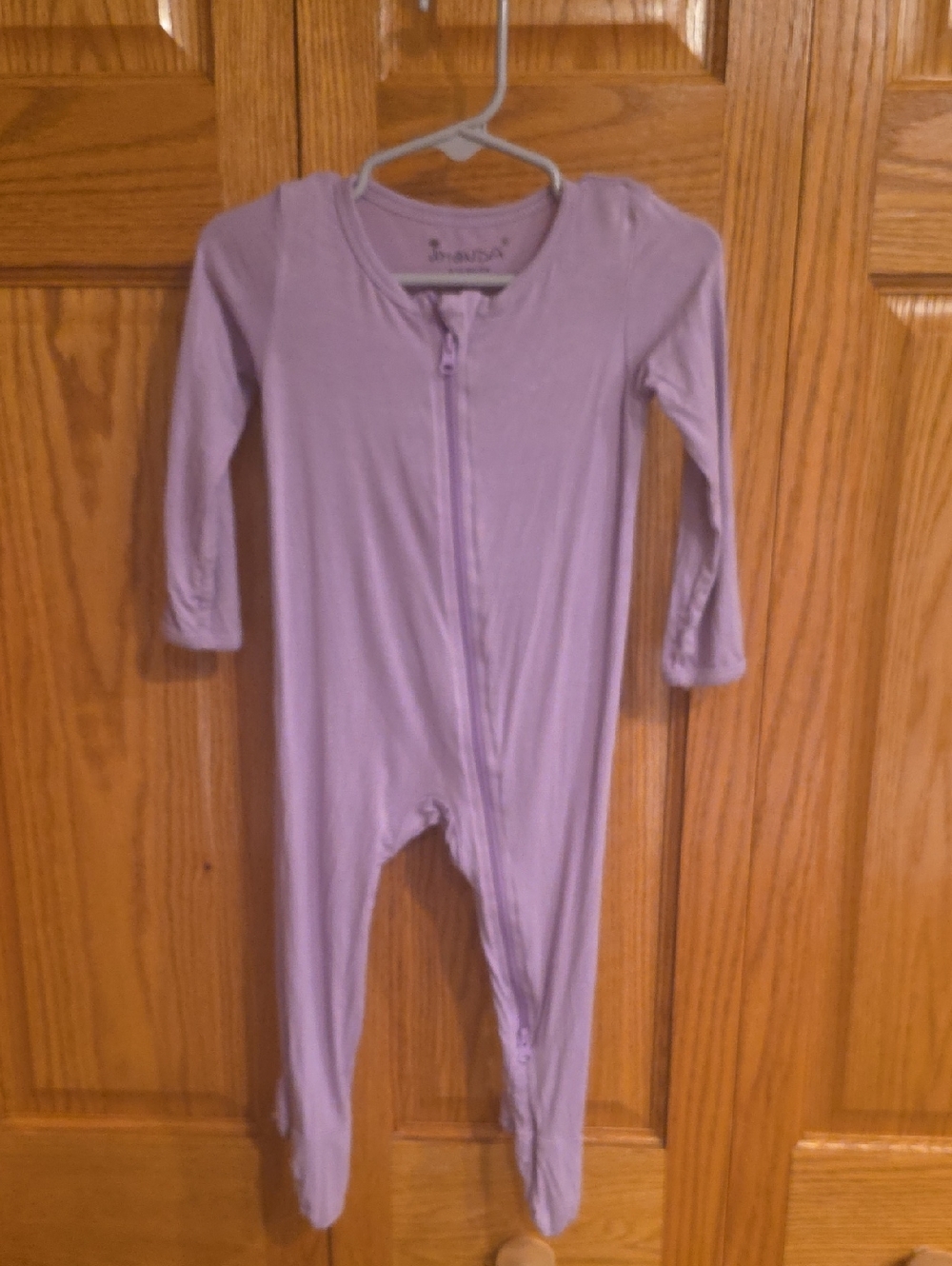 Jimonda BAMBOO Lilac One-Piece Zipper Footed Pajamas for Kids